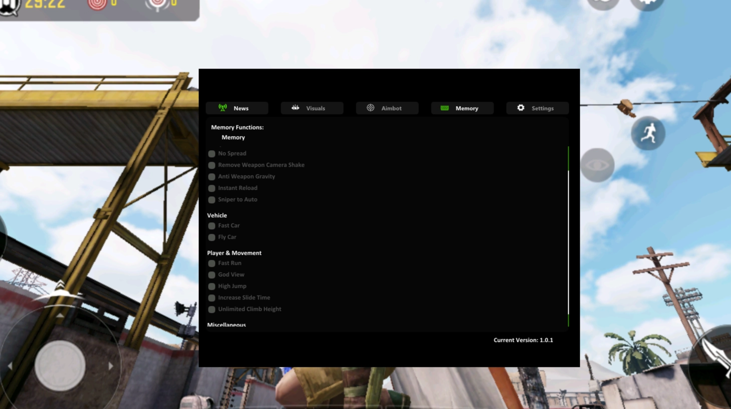 CODM EMU — Menu